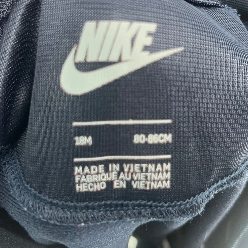 Nike Baby Tracksuit Size 18M‎ All In One Navy Blue Logo Tape Sporty